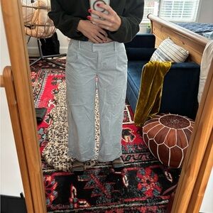 American Eagle Outfitters Light Gray Wide Leg Pants